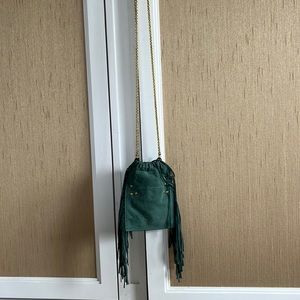 Jérôme Dreyfuss Crossbody Bag
•   Green Suede
•   Gold-Tone Hardware